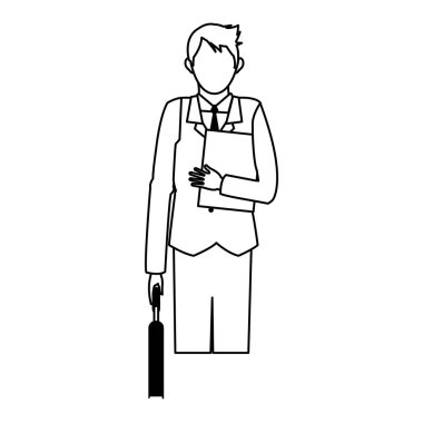 İşadamı çizgi film simgesi