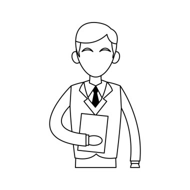 İşadamı çizgi film simgesi