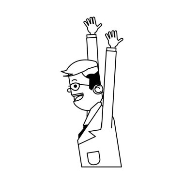 İşadamı çizgi film simgesi