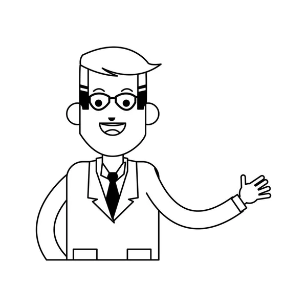 Businessman icône de dessin animé — Image vectorielle
