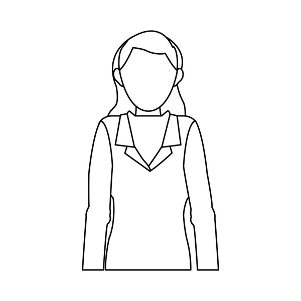 Icône de dessin animé femme d'affaires — Image vectorielle
