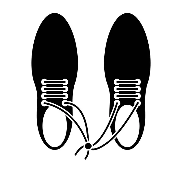 Aprile sciocco lacci delle scarpe legato immagine pittogramma — Vettoriale Stock