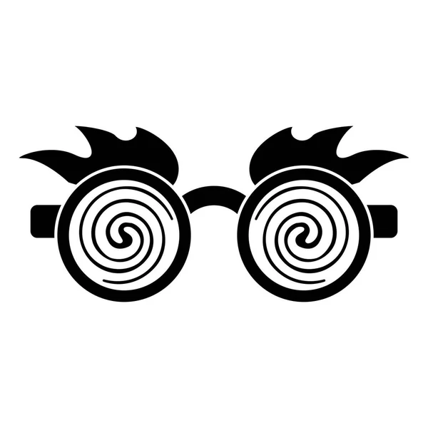 Abril tontos día loco gafas pictograma — Vector de stock