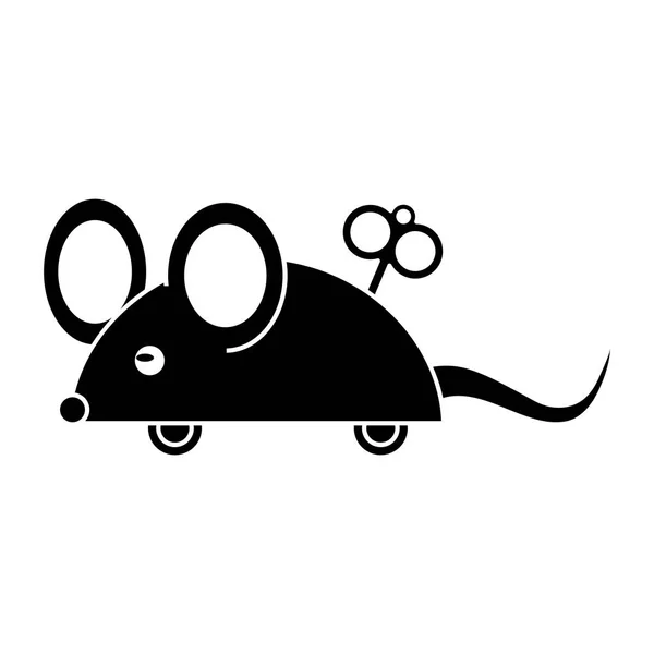 Duben bláznů den myši překvapení piktogram — Stockový vektor