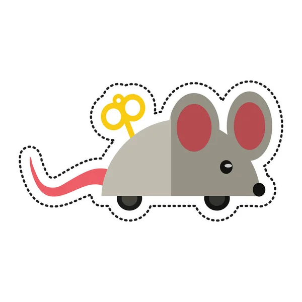 Cartoon april fools day mouse surprise — Stock Vector