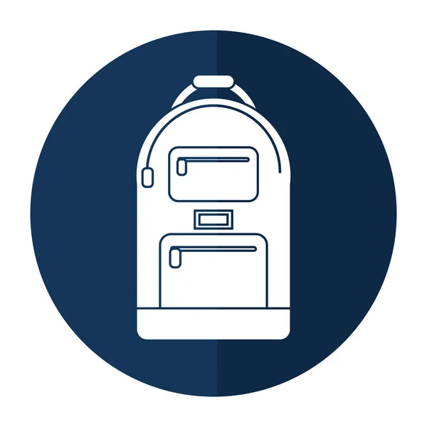 Sırt çantası okul tasarım gölge — Stok Vektör