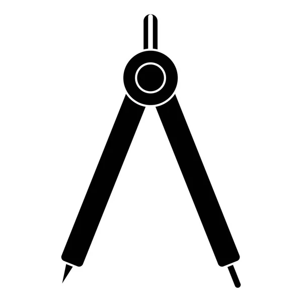 Kompass geometri skola piktogram — Stock vektor