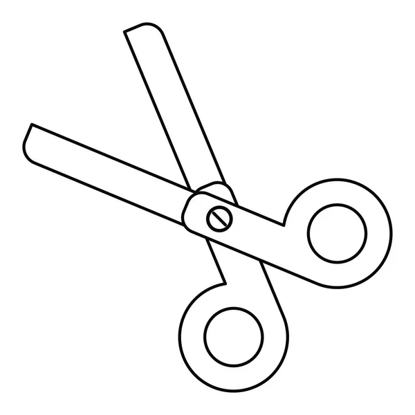 Ciseaux ligne d'ustensile scolaire — Image vectorielle