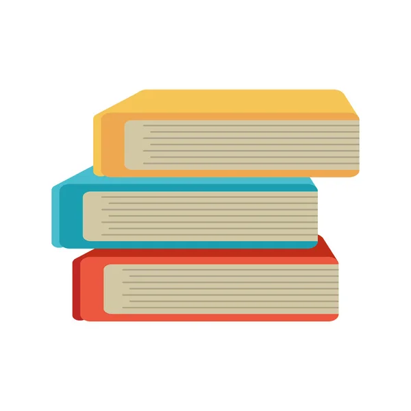Stapel boek school afbeelding — Stockvector