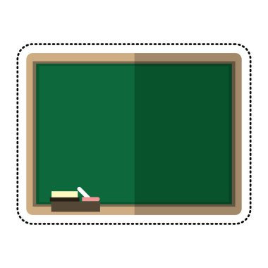 çizgi film kara tahta silgi Beyaz tebeşir