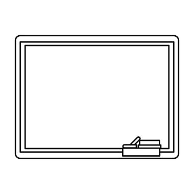 Kara tahta silgi tebeşir ince çizgi