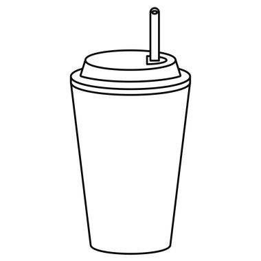 kağıt bardak soda saman ince çizgi