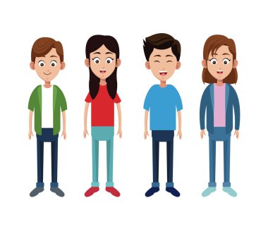 Grup çocuklar küçük aile
