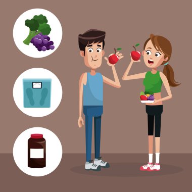 Çift Spor sağlıklı beslenme