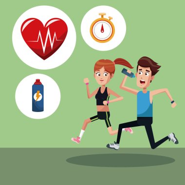 Çift eğitim spor simgeleri