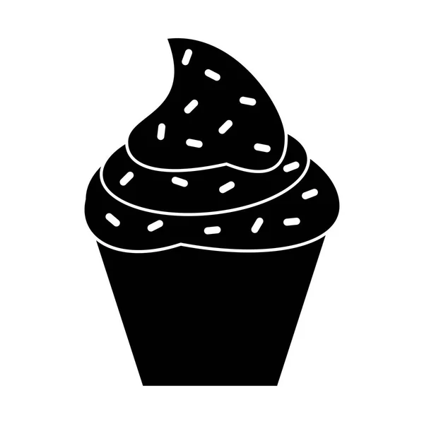 Cupcake zoete dessert pictogram — Stockvector