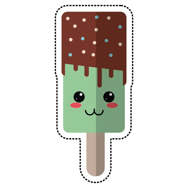 Cartoon popsicles stick ice cream — Stock Vector