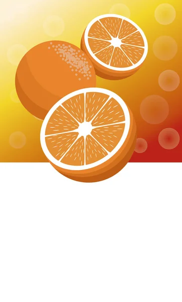 Folleto plantilla de fruta naranja — Vector de stock
