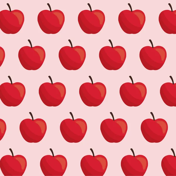 Fruta de maçã sem costura padrão —  Vetores de Stock