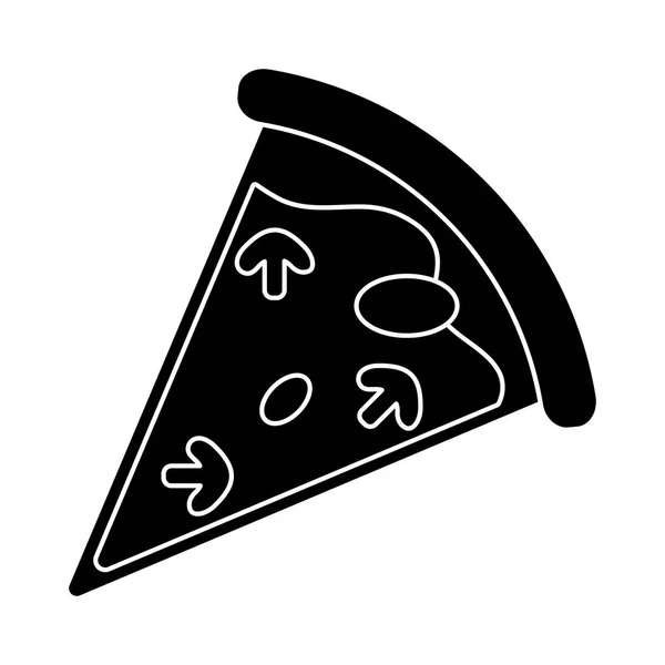 Välsmakande pizza slice piktogram — Stock vektor