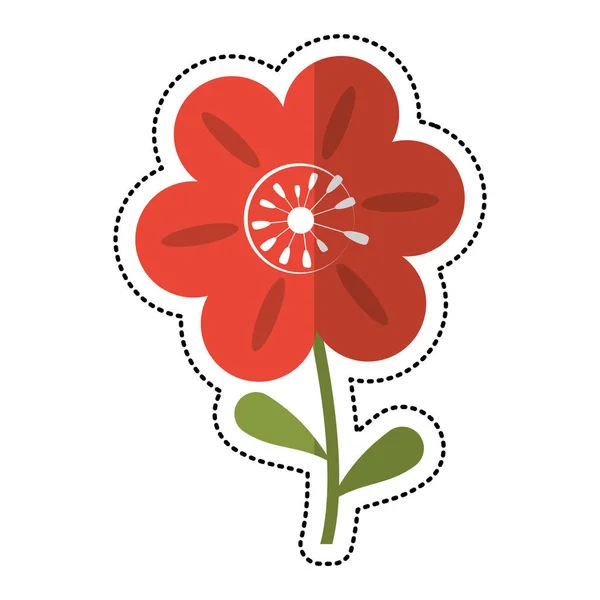 Karikatur Petunien Blume Dekoration Bild — Stockvektor