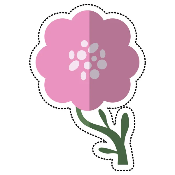 Cartoon peony flower decoration image — Stock Vector
