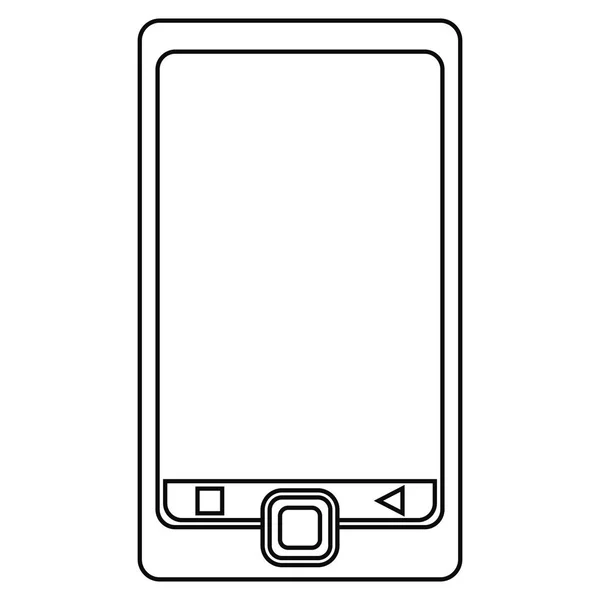 Smartphone mobil technológia képernyő vonal — Stock Vector