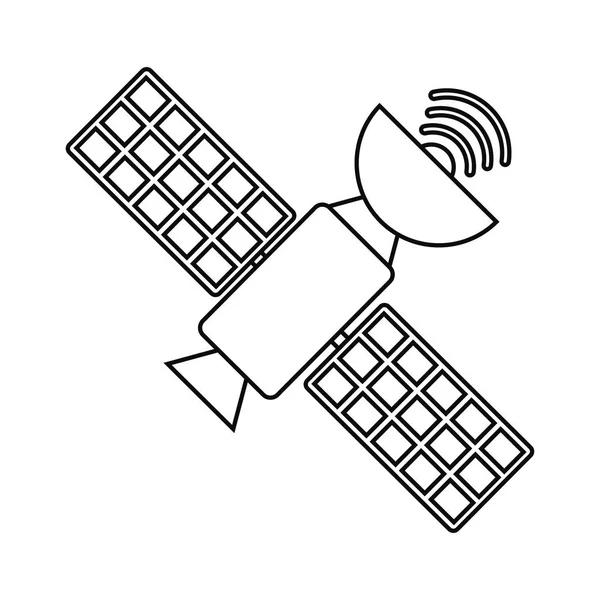 Draadloze communicatielijn satelliet antenne — Stockvector