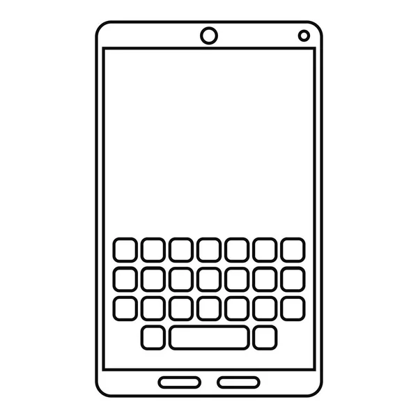 Linea di visualizzazione tastiera smartphone — Vettoriale Stock