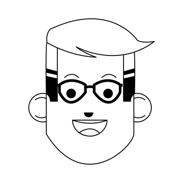 Hombre icono de dibujos animados — Vector de stock