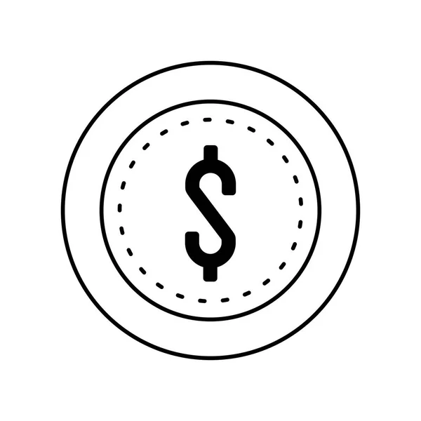 Money coin icon — Stock Vector