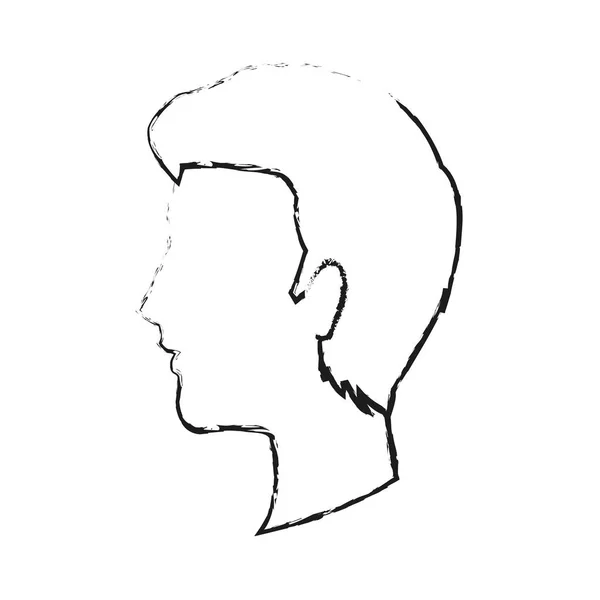 Tête de l'homme icône image — Image vectorielle