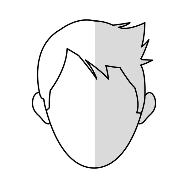 男のアイコン画像の頭 — ストックベクタ