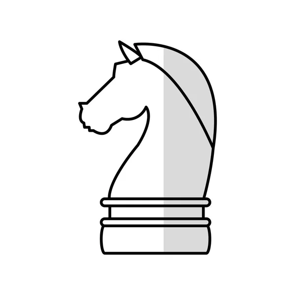 Caballero pieza de ajedrez icono imagen — Vector de stock