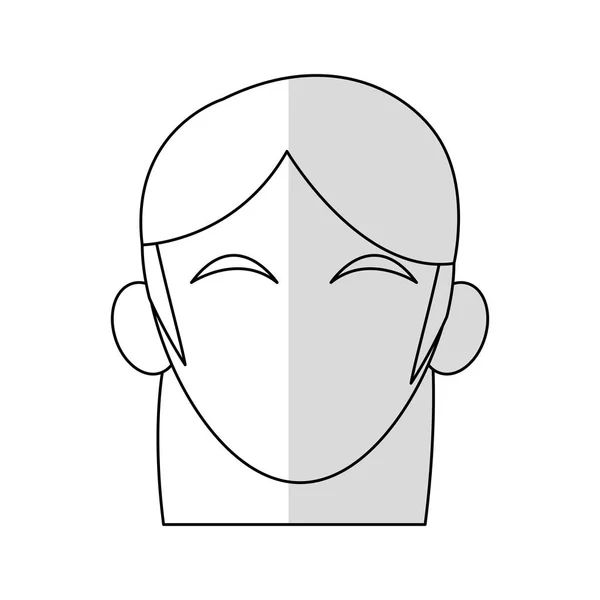 Tête de femme sans visage icône image — Image vectorielle