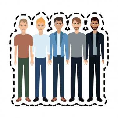 genç yakışıklı erkekler simge görüntüsünü grup