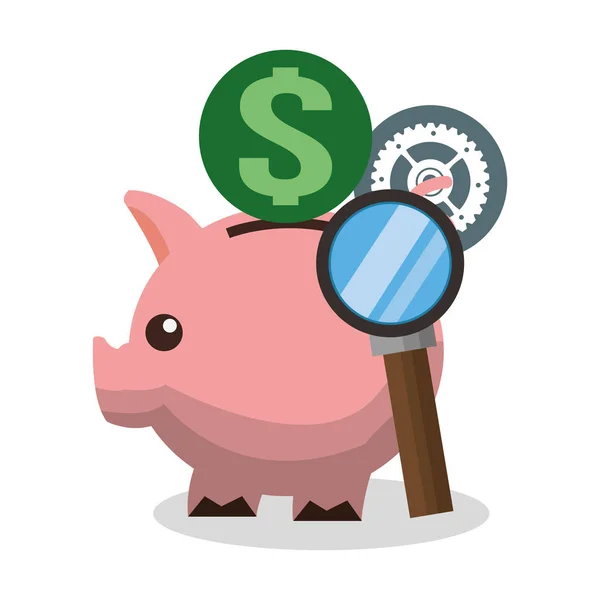 Peníze, nebo ekonomika související ikony obrázek — Stockový vektor