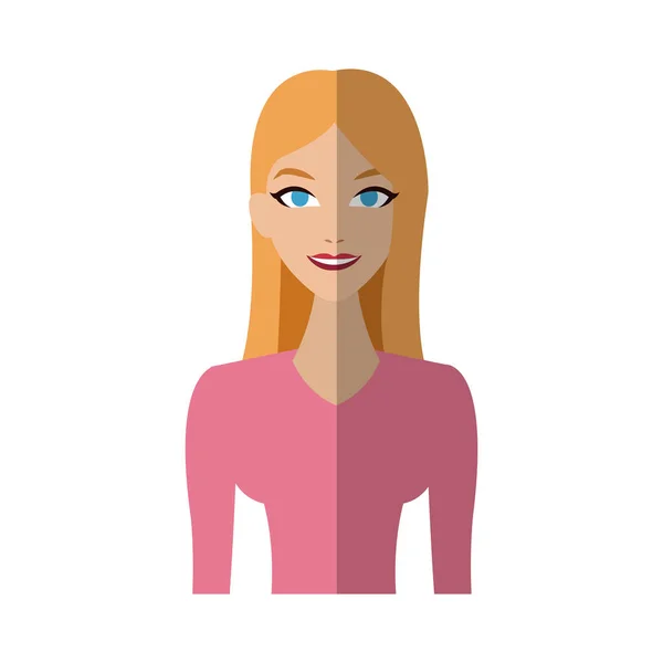 Mujer guapo icono — Vector de stock