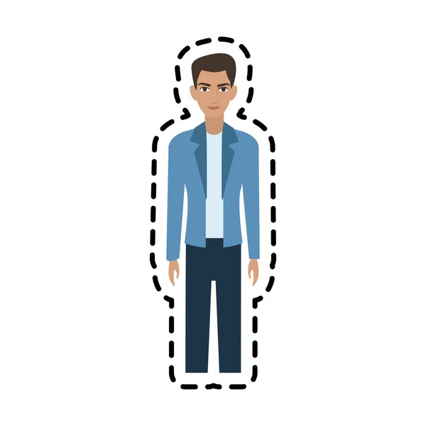 Handsome young man icon image — Stock Vector