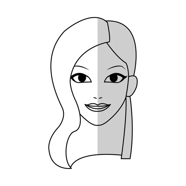 Mujer guapo icono — Vector de stock