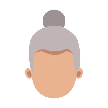 yaşlı kadın karikatür simgesi