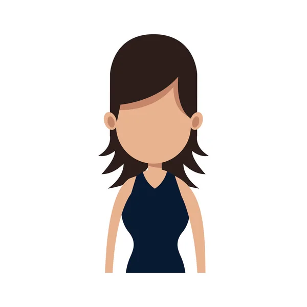 Mujer icono de dibujos animados — Vector de stock