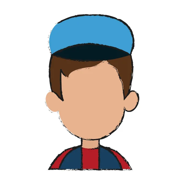 Hombre icono de dibujos animados — Vector de stock