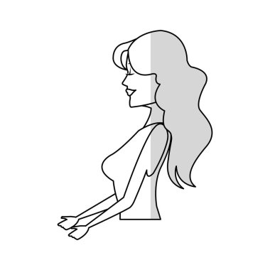 kadın karikatür simgesi