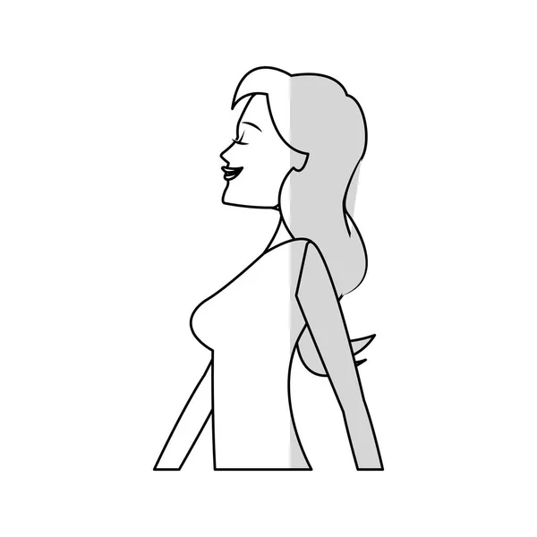 Εικονίδιο καρτούν γυναίκα — Διανυσματικό Αρχείο