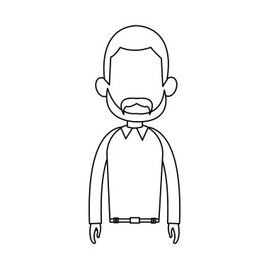 yüzü olmayan adam karikatür simge görüntüsü