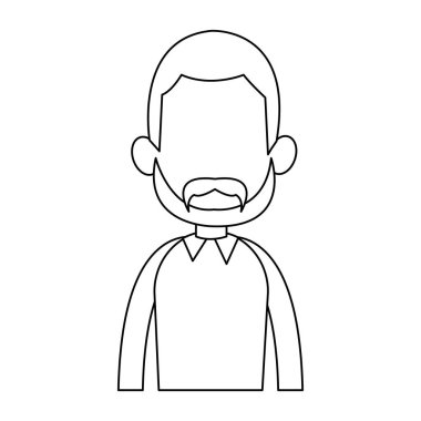 yüzü olmayan adam karikatür simge görüntüsü