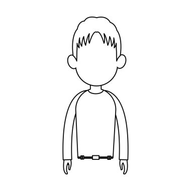 yüzü olmayan adam karikatür simge görüntüsü