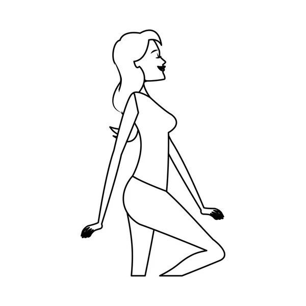 Imagen icono mujer — Vector de stock