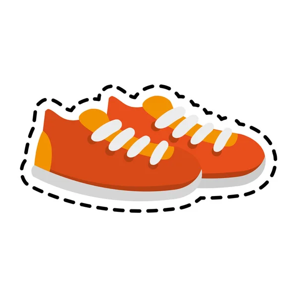 Sneaker schoenen pictogramafbeelding — Stockvector